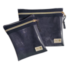 LIVE BOX- Suede Soul Sapphire - Large Multi Use Clear Pouch