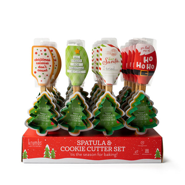 Krumbs Kitchen® Holiday Spatula & Cookie Cutter Set-300 Treats/Gift-DM Merchandising-Hello Friends Boutique-Woman's Fashion Boutique Located in Traverse City, MI