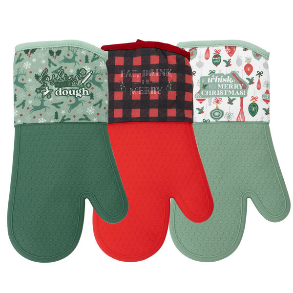 Krumbs Kitchen Holiday Farmhouse Oven Mitts-300 Treats/Gift-DM Merchandising-Hello Friends Boutique-Woman's Fashion Boutique Located in Traverse City, MI