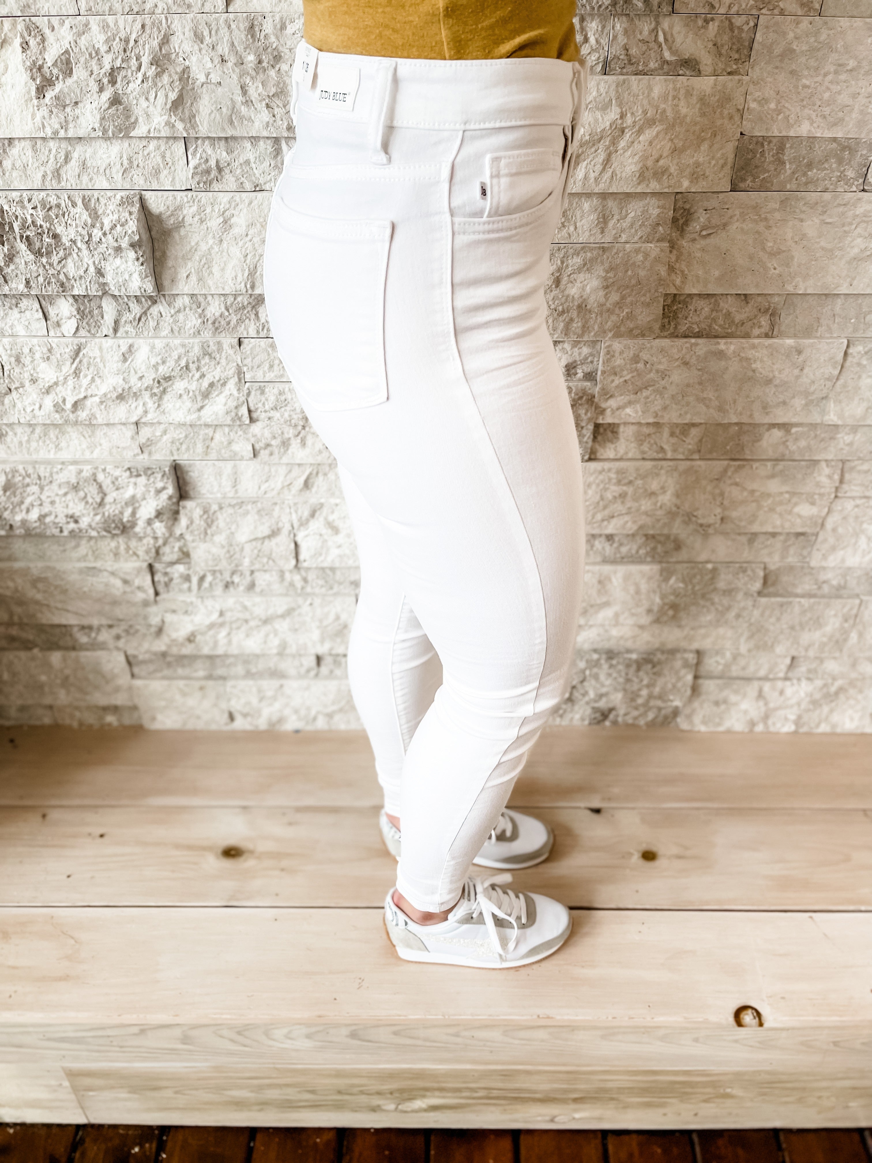 High Waist White Skinny-200 Denim-Judy Blue-Hello Friends Boutique-Woman's Fashion Boutique Located in Traverse City, MI