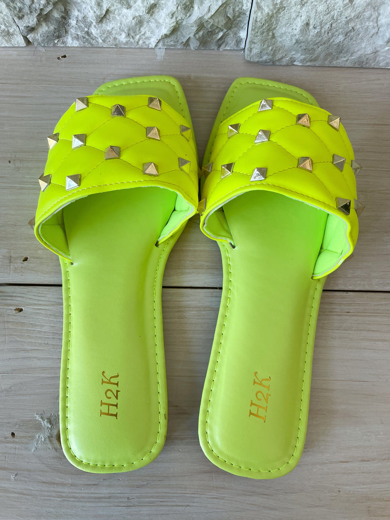 Jane Sandals - Neon Yellow-250 Shoes-H2K-Hello Friends Boutique-Woman's Fashion Boutique Located in Traverse City, MI