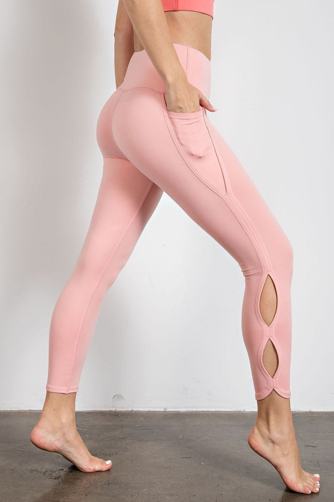Cropped Pocket Cut Out Leggings (S-3XL)-210 Leggings/Joggers-Rae Mode-Hello Friends Boutique-Woman's Fashion Boutique Located in Traverse City, MI