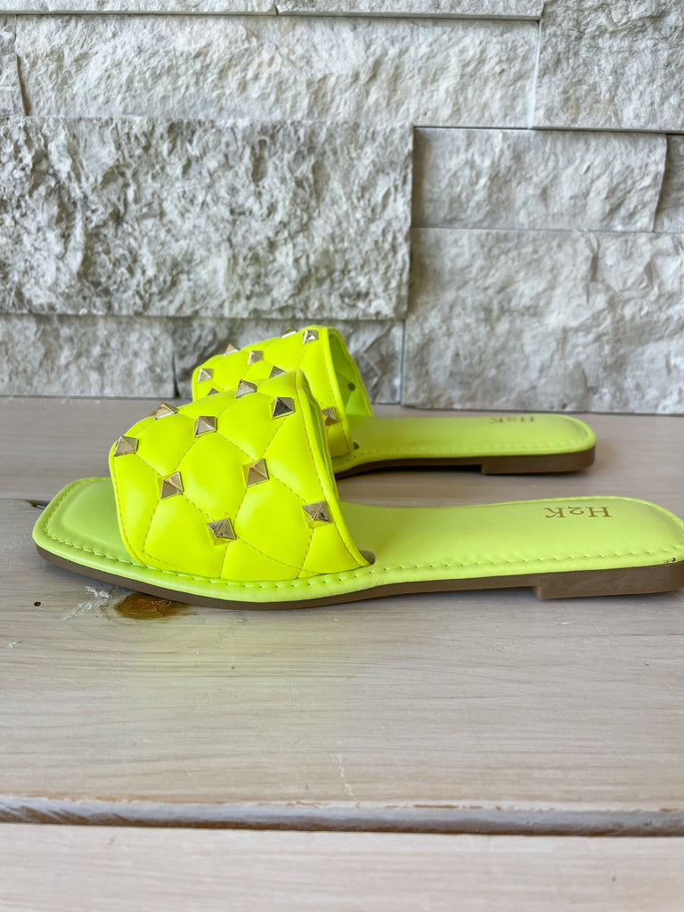 Jane Sandals - Neon Yellow-250 Shoes-H2K-Hello Friends Boutique-Woman's Fashion Boutique Located in Traverse City, MI