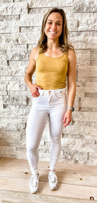High Waist White Skinny-200 Denim-Judy Blue-Hello Friends Boutique-Woman's Fashion Boutique Located in Traverse City, MI