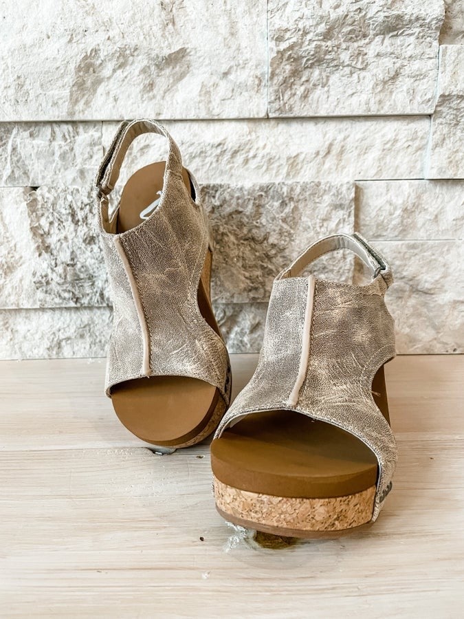 Liberty Cream Wedges-250 Shoes-Very G-Hello Friends Boutique-Woman's Fashion Boutique Located in Traverse City, MI