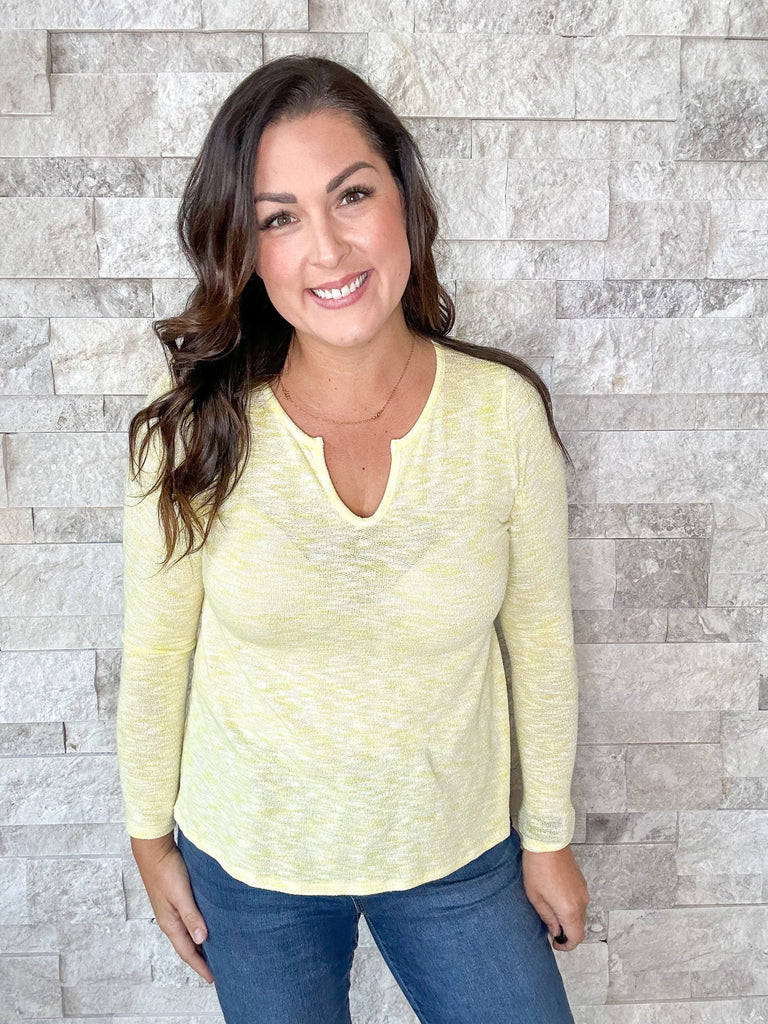Ray of Sunshine (S-XL)-110 Long Sleeves-White Birch-Hello Friends Boutique-Woman's Fashion Boutique Located in Traverse City, MI