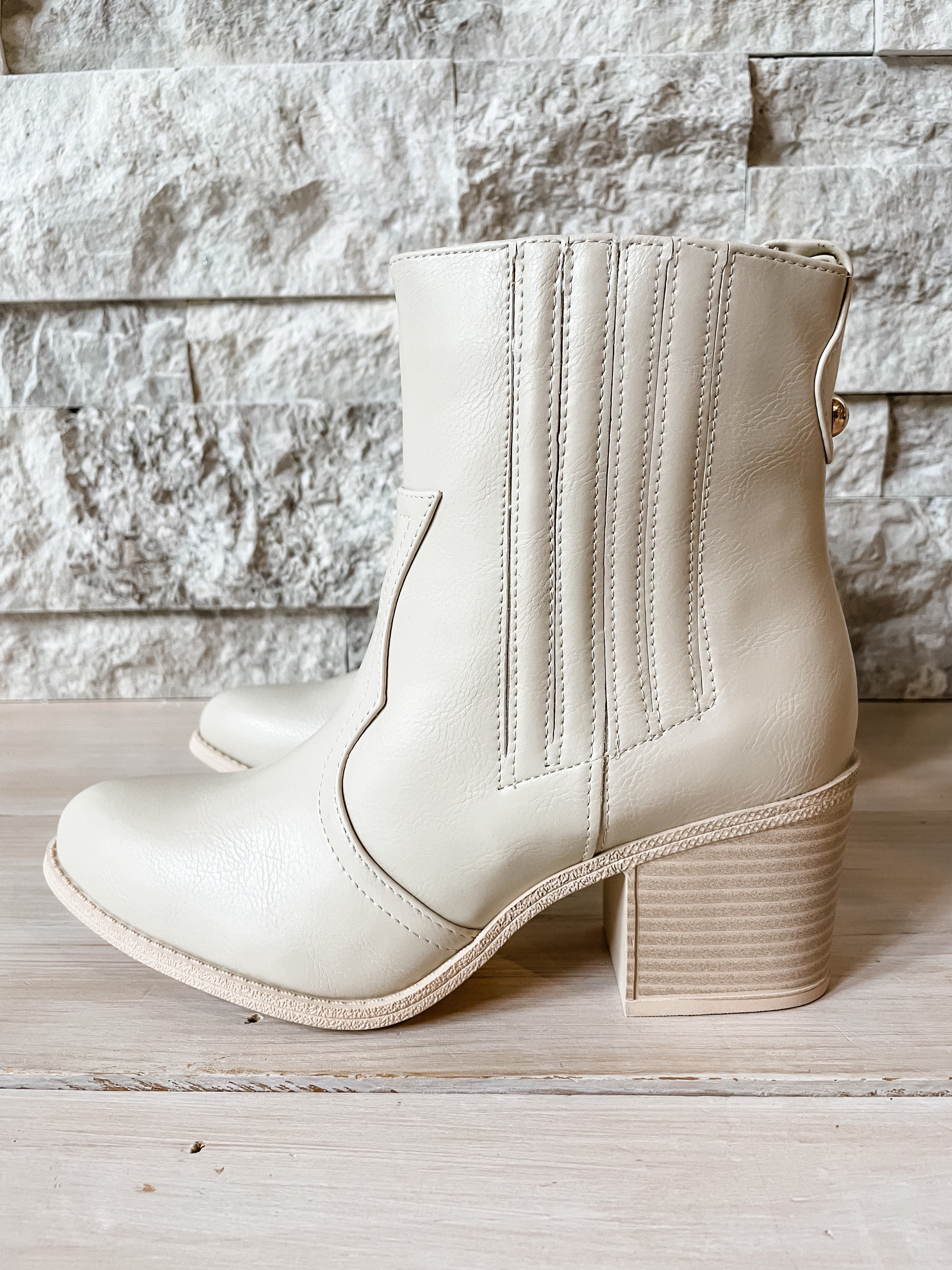 Smooth Cream Boots-Boots-DIRTY LAUNDRY-Hello Friends Boutique-Woman's Fashion Boutique Located in Traverse City, MI
