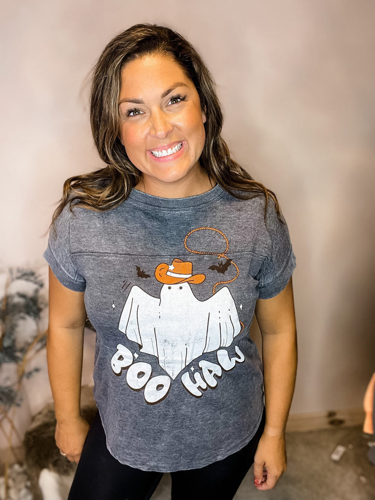 Boo Haw Ghost Tee (S-3XL)-130 Graphic Tees-Sew In Love-Hello Friends Boutique-Woman's Fashion Boutique Located in Traverse City, MI