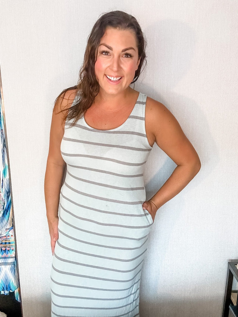 Striped Fave Dress (S-3XL)-180 Dresses-Sew In Love-Hello Friends Boutique-Woman's Fashion Boutique Located in Traverse City, MI
