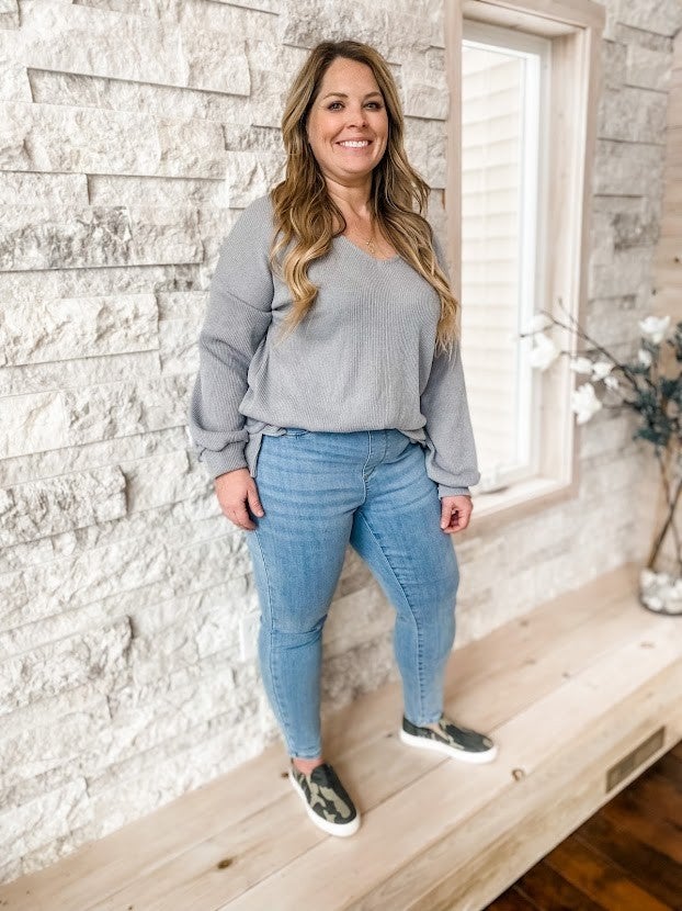 Judy Blue Mid-Rise Pull On Skinny Jeggings-200 Denim-Judy Blue-Hello Friends Boutique-Woman's Fashion Boutique Located in Traverse City, MI