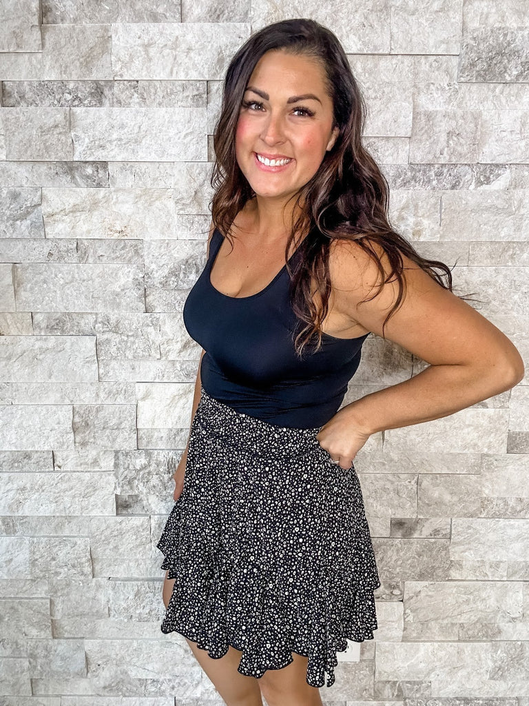 Ditzy Leopard Skirt-220 Shorts/Skirts/Skorts-Oddi-Hello Friends Boutique-Woman's Fashion Boutique Located in Traverse City, MI